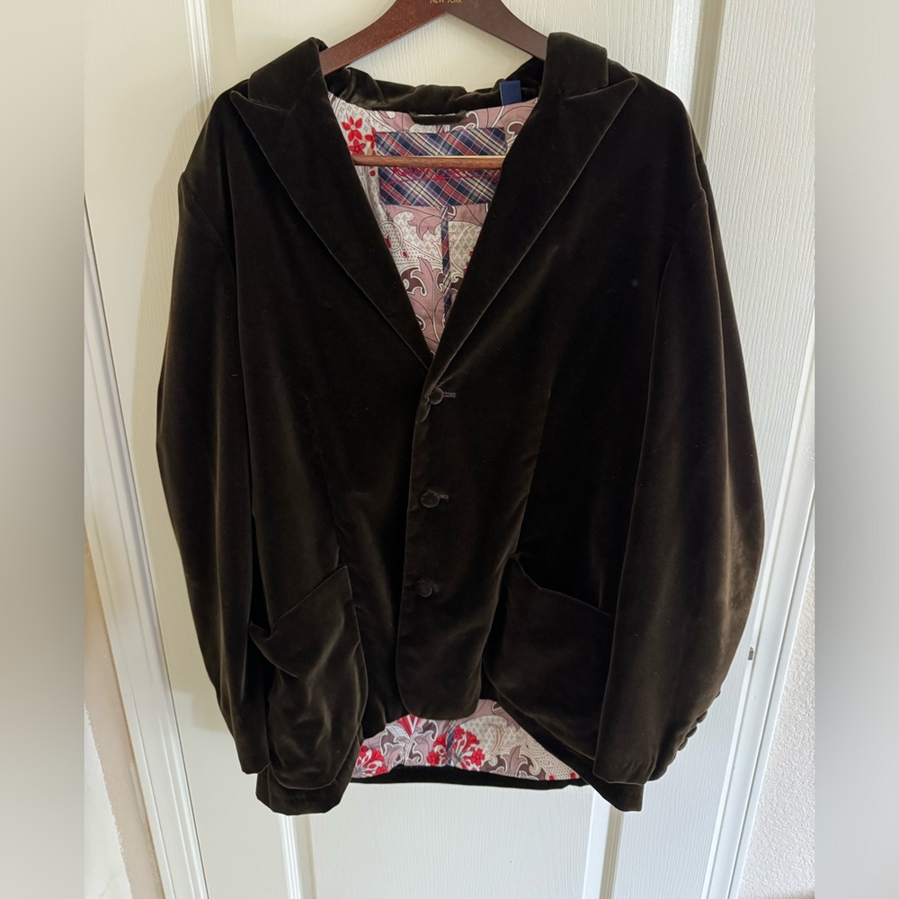Robert Graham Brown Velvet Blazer Great Condition